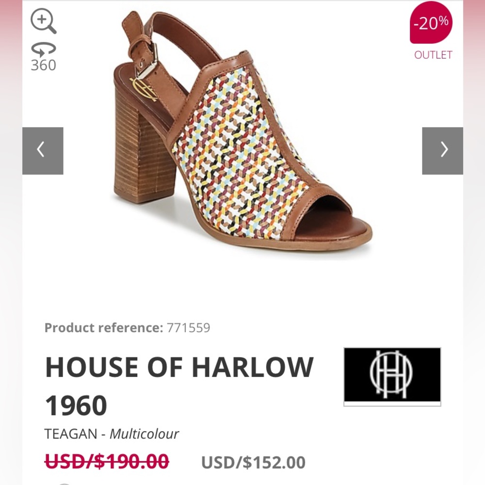 House of Harlow 1960 Teagan woven leather sandals